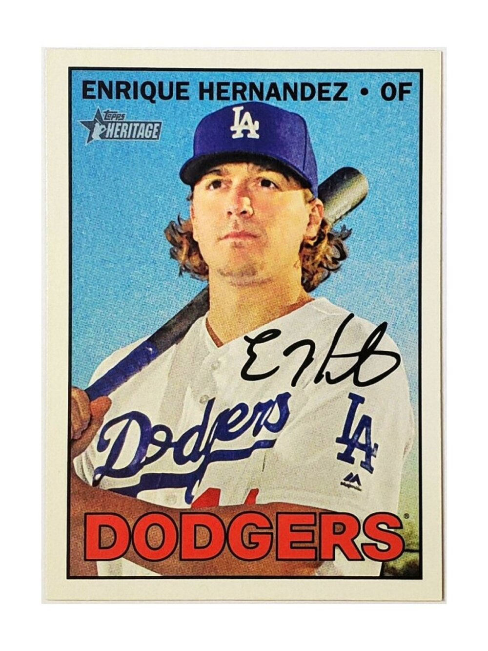 KIKÉ HERNANDEZ SP HIGH NUMBERS 2016 TOPPS HERITAGE #529, DODGERS, ENRIQUE!